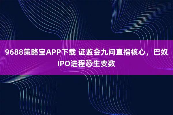 9688策略宝APP下载 证监会九问直指核心，巴奴IPO进程恐生变数
